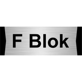 Özarslan Dizayn F Blok 10x20 cm Gümüş Renk Metal Yönlendirme Levhası