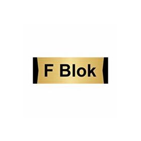 Özarslan Dizayn F Blok 5x20 cm Altın Renk Metal Yönlendirme Levhası