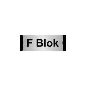 Özarslan Dizayn F Blok 7x20 cm Gümüş Renk Metal Yönlendirme Levhası
