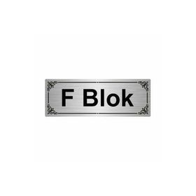 Özarslan Dizayn F Blok 7x20 cm Gümüş Renk Metal Yönlendirme Levhası