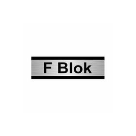 Özarslan Dizayn F Blok 7x20 cm Gümüş Renk Metal Yönlendirme Levhası