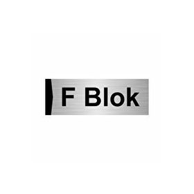 Özarslan Dizayn F Blok 7x20 cm Gümüş Renk Metal Yönlendirme Levhası