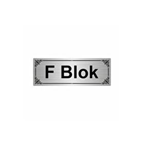 Özarslan Dizayn F Blok 7x20 cm Gümüş Renk Metal Yönlendirme Levhası