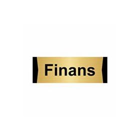 Özarslan Dizayn Finans 10x20 cm Altın Renk Metal Yönlendirme Levhası