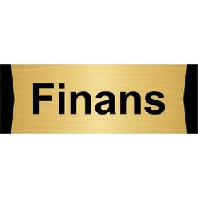Özarslan Dizayn Finans 5x20 cm Altın Renk Metal Yönlendirme Levhası