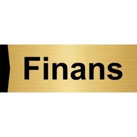 Özarslan Dizayn Finans 5x20 cm Altın Renk Metal Yönlendirme Levhası