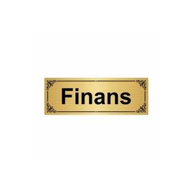 Özarslan Dizayn Finans 7x20 cm Altın Renk Metal Yönlendirme Levhası