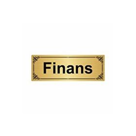 Özarslan Dizayn Finans 7x20 cm Altın Renk Metal Yönlendirme Levhası