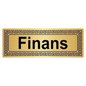 Özarslan Dizayn Finans 7x20 cm Altın Renk Metal Yönlendirme Levhası