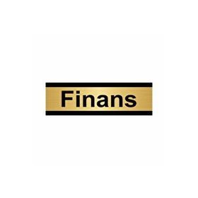 Özarslan Dizayn Finans 7x20 cm Altın Renk Metal Yönlendirme Levhası