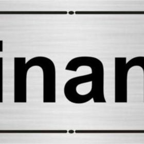 Özarslan Dizayn Finans 7x20 cm Gümüş Renk Metal Yönlendirme Levhası