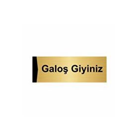 Özarslan Dizayn Galoş Giyiniz 10x20 cm Altın Renk Metal Yönlendirme Levhası