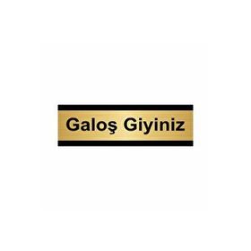 Özarslan Dizayn Galoş Giyiniz 10x20 cm Altın Renk Metal Yönlendirme Levhası
