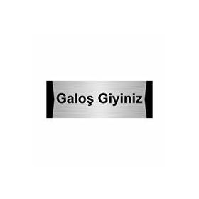 Özarslan Dizayn Galoş Giyiniz 10x20 cm Gümüş Renk Metal Yönlendirme Levhası