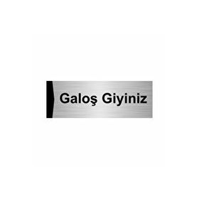 Özarslan Dizayn Galoş Giyiniz 10x20 cm Gümüş Renk Metal Yönlendirme Levhası