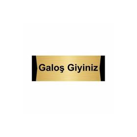 Özarslan Dizayn Galoş Giyiniz 5x20 cm Altın Renk Metal Yönlendirme Levhası