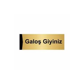 Özarslan Dizayn Galoş Giyiniz 5x20 cm Altın Renk Metal Yönlendirme Levhası