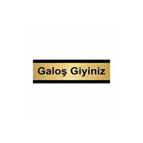 Özarslan Dizayn Galoş Giyiniz 5x20 cm Altın Renk Metal Yönlendirme Levhası