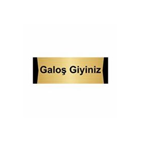Özarslan Dizayn Galoş Giyiniz 5x20 cm Altın Renk Metal Yönlendirme Levhası