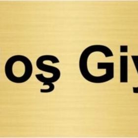 Özarslan Dizayn Galoş Giyiniz 5x20 cm Altın Renk Metal Yönlendirme Levhası