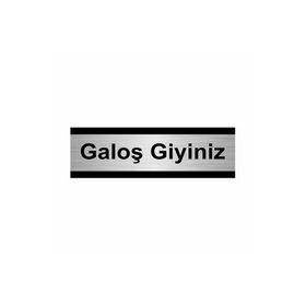 Özarslan Dizayn Galoş Giyiniz 5x20 cm Gümüş Renk Metal Yönlendirme Levhası