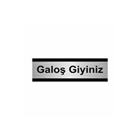 Özarslan Dizayn Galoş Giyiniz 5x20 cm Gümüş Renk Metal Yönlendirme Levhası