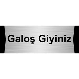 Özarslan Dizayn Galoş Giyiniz 5x20 cm Gümüş Renk Metal Yönlendirme Levhası