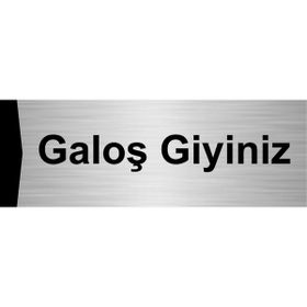 Özarslan Dizayn Galoş Giyiniz 5x20 cm Gümüş Renk Metal Yönlendirme Levhası