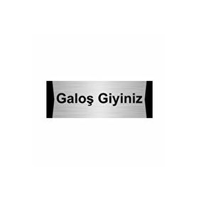 Özarslan Dizayn Galoş Giyiniz 7x20 cm Gümüş Renk Metal Yönlendirme Levhası