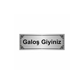 Özarslan Dizayn Galoş Giyiniz 7x20 cm Gümüş Renk Metal Yönlendirme Levhası