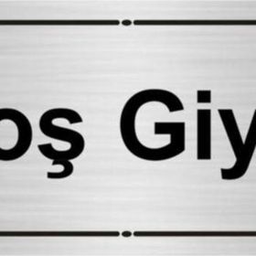 Özarslan Dizayn Galoş Giyiniz 7x20 cm Gümüş Renk Metal Yönlendirme Levhası