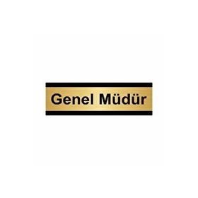 Özarslan Dizayn Genel Müdür 10x20 cm Altın Renk Metal Yönlendirme Levhası