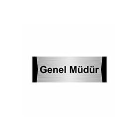 Özarslan Dizayn Genel Müdür 10x20 cm Gümüş Renk Metal Yönlendirme Levhası