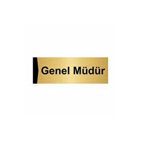 Özarslan Dizayn Genel Müdür 5x20 cm Altın Renk Metal Yönlendirme Levhası