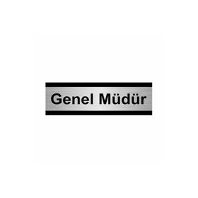 Özarslan Dizayn Genel Müdür 7x20 cm Gümüş Renk Metal Yönlendirme Levhası