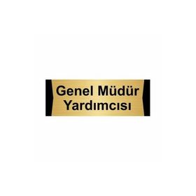 Özarslan Dizayn Genel Müdür Yardımcısı 10x20 cm Altın Renk Metal Yönlendirme Levhası