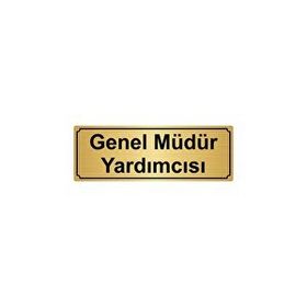 Özarslan Dizayn Genel Müdür Yardımcısı 10x20 cm Altın Renk Metal Yönlendirme Levhası