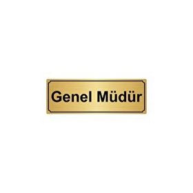 Özarslan Dizayn Genel Müdür Yardımcısı 10x20 cm Altın Renk Metal Yönlendirme Levhası