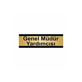 Özarslan Dizayn Genel Müdür Yardımcısı 10x20 cm Altın Renk Metal Yönlendirme Levhası