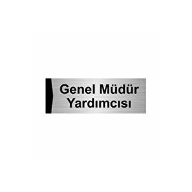 Özarslan Dizayn Genel Müdür Yardımcısı 10x20 cm Gümüş Renk Metal Yönlendirme Levhası