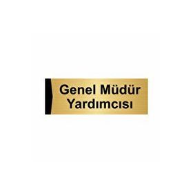 Özarslan Dizayn Genel Müdür Yardımcısı 5x20 cm Altın Renk Metal Yönlendirme Levhası