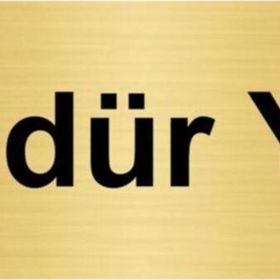 Özarslan Dizayn Genel Müdür Yardımcısı 5x20 cm Altın Renk Metal Yönlendirme Levhası