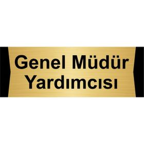 Özarslan Dizayn Genel Müdür Yardımcısı 5x20 cm Altın Renk Metal Yönlendirme Levhası