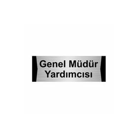 Özarslan Dizayn Genel Müdür Yardımcısı 5x20 cm Gümüş Renk Metal Yönlendirme Levhası