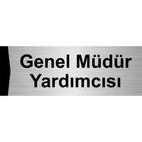 Özarslan Dizayn Genel Müdür Yardımcısı 5x20 cm Gümüş Renk Metal Yönlendirme Levhası