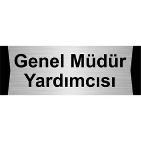Özarslan Dizayn Genel Müdür Yardımcısı 5x20 cm Gümüş Renk Metal Yönlendirme Levhası