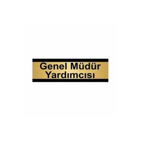 Özarslan Dizayn Genel Müdür Yardımcısı 7x20 cm Altın Renk Metal Yönlendirme Levhası