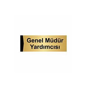 Özarslan Dizayn Genel Müdür Yardımcısı 7x20 cm Altın Renk Metal Yönlendirme Levhası
