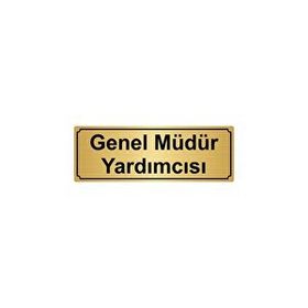 Özarslan Dizayn Genel Müdür Yardımcısı 7x20 cm Altın Renk Metal Yönlendirme Levhası