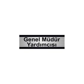 Özarslan Dizayn Genel Müdür Yardımcısı 7x20 cm Gümüş Renk Metal Yönlendirme Levhası